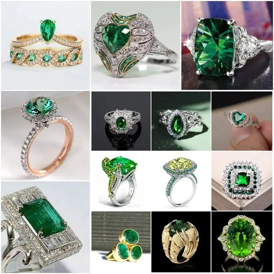 Bague pierre verte