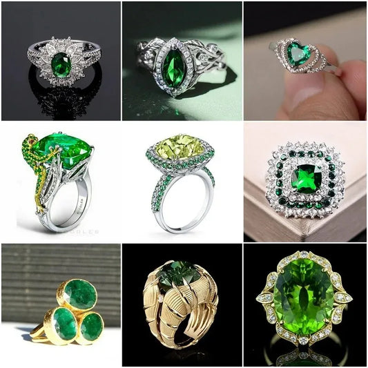 Bague pierre verte