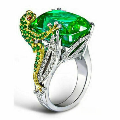 Bague pierre verte