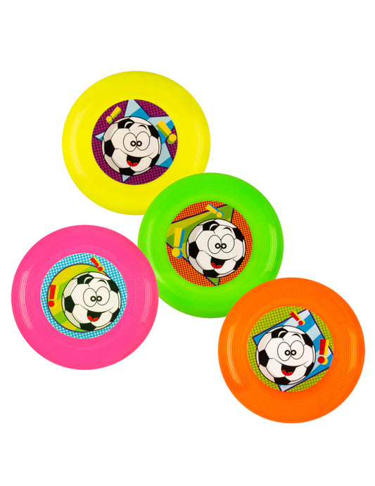 Accessoires piñata 4 frisbees multicolores 9 cm