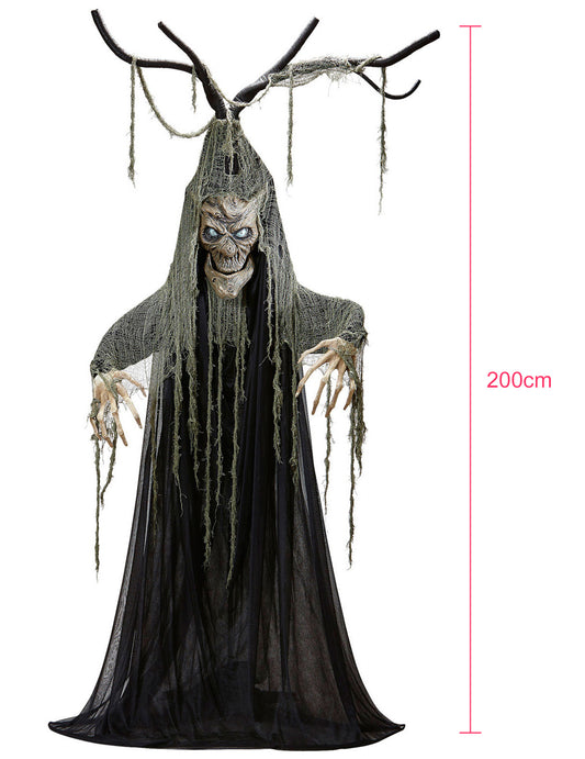 Arbre hanté articulé lumineux et sonore 2 m Halloween