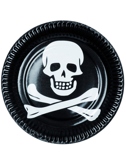 10 Assiettes tête de mort 23 cm