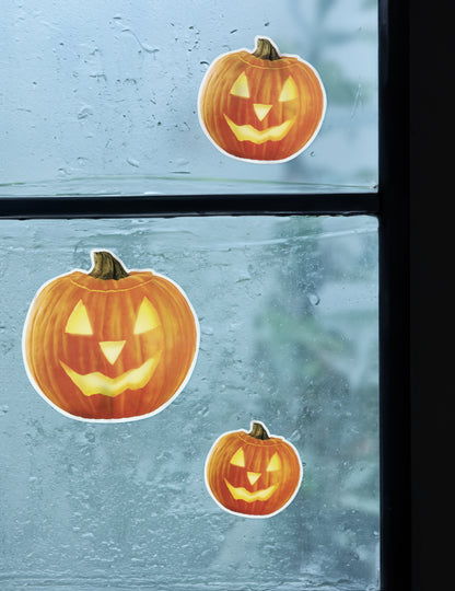 Autocollants pour fenêtres citrouille Halloween