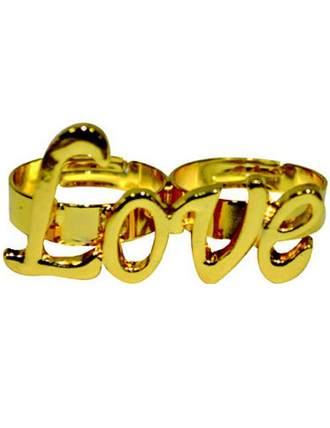 Bague dorée Love adulte