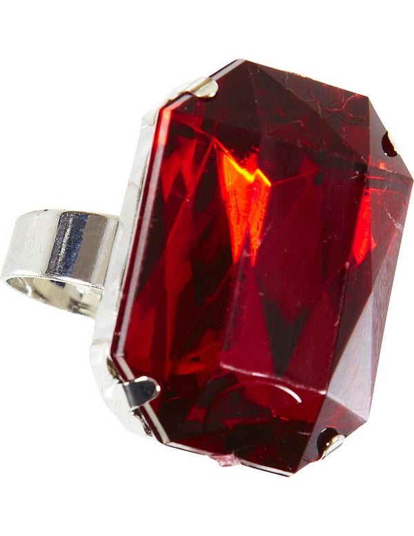 Bague pierre rouge femme Halloween