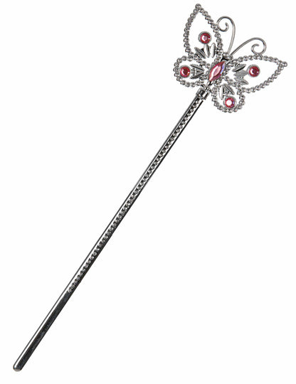 Baguette magique papillon rose adulte et enfant
