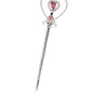 Baguette princesse coeur rose argent adulte et enfant