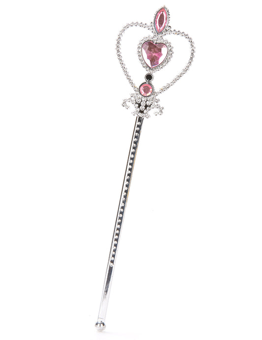 Baguette princesse coeur rose argent adulte et enfant