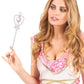 Baguette princesse coeur rose argent adulte et enfant