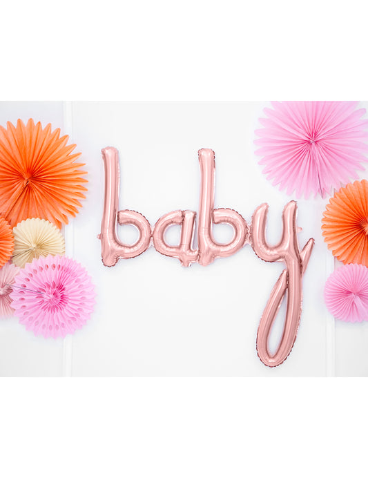 Ballon aluminium baby rose gold 73,5 x 75,5 cm