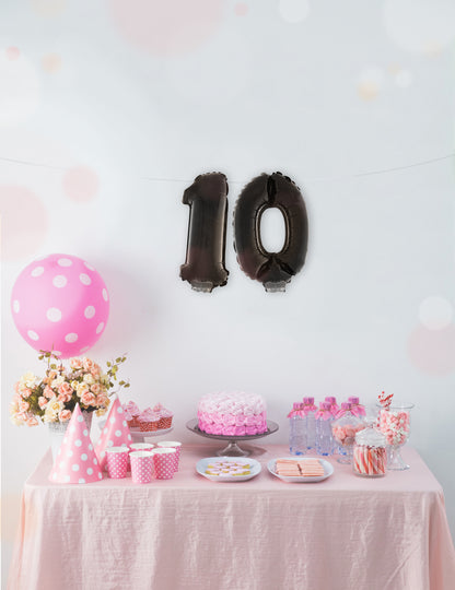 Ballon aluminium chiffre noir 40 cm