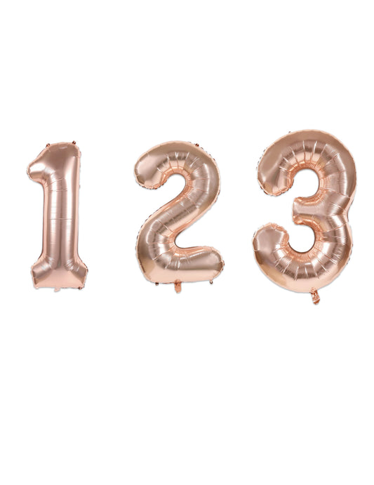 Ballon aluminium chiffre rose gold 36 cm