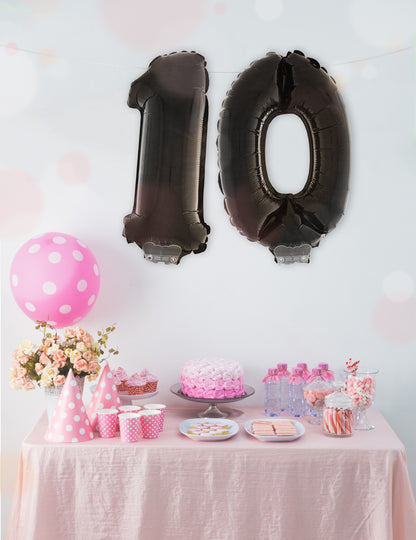 Ballon aluminium chiffre noir 1 m