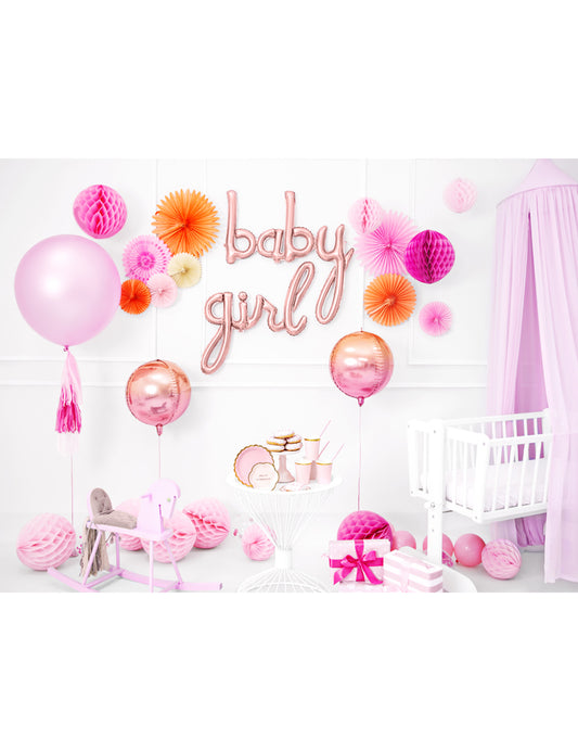 Ballon aluminium girl rose gold 77 x 70 cm