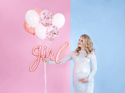 Ballon aluminium girl rose gold 77 x 70 cm