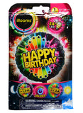 Ballon aluminium Happy Birthday LED Illooms® 50 cm