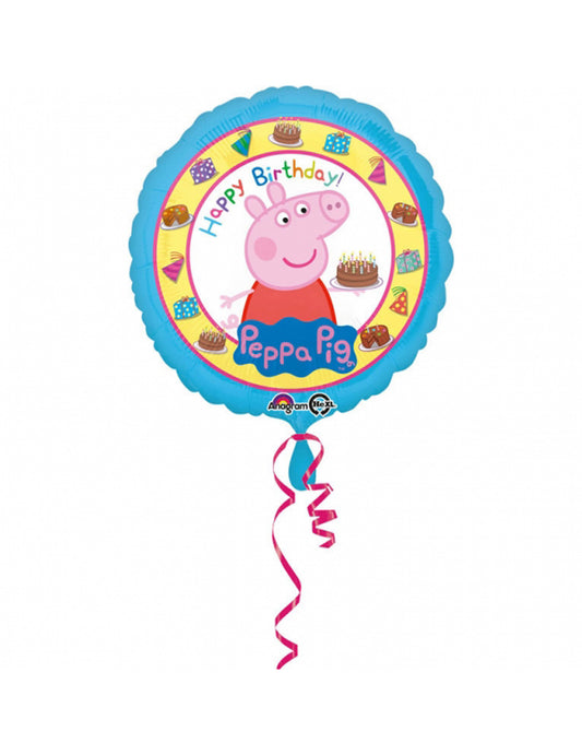 Ballon aluminium Happy Birthday Peppa Pig 43 cm