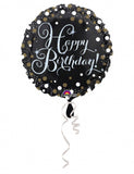 Ballon Aluminium Happy Birthday scintillant 45 cm