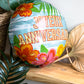 Ballon aluminium Joyeux Anniversaire Paradise 45 cm