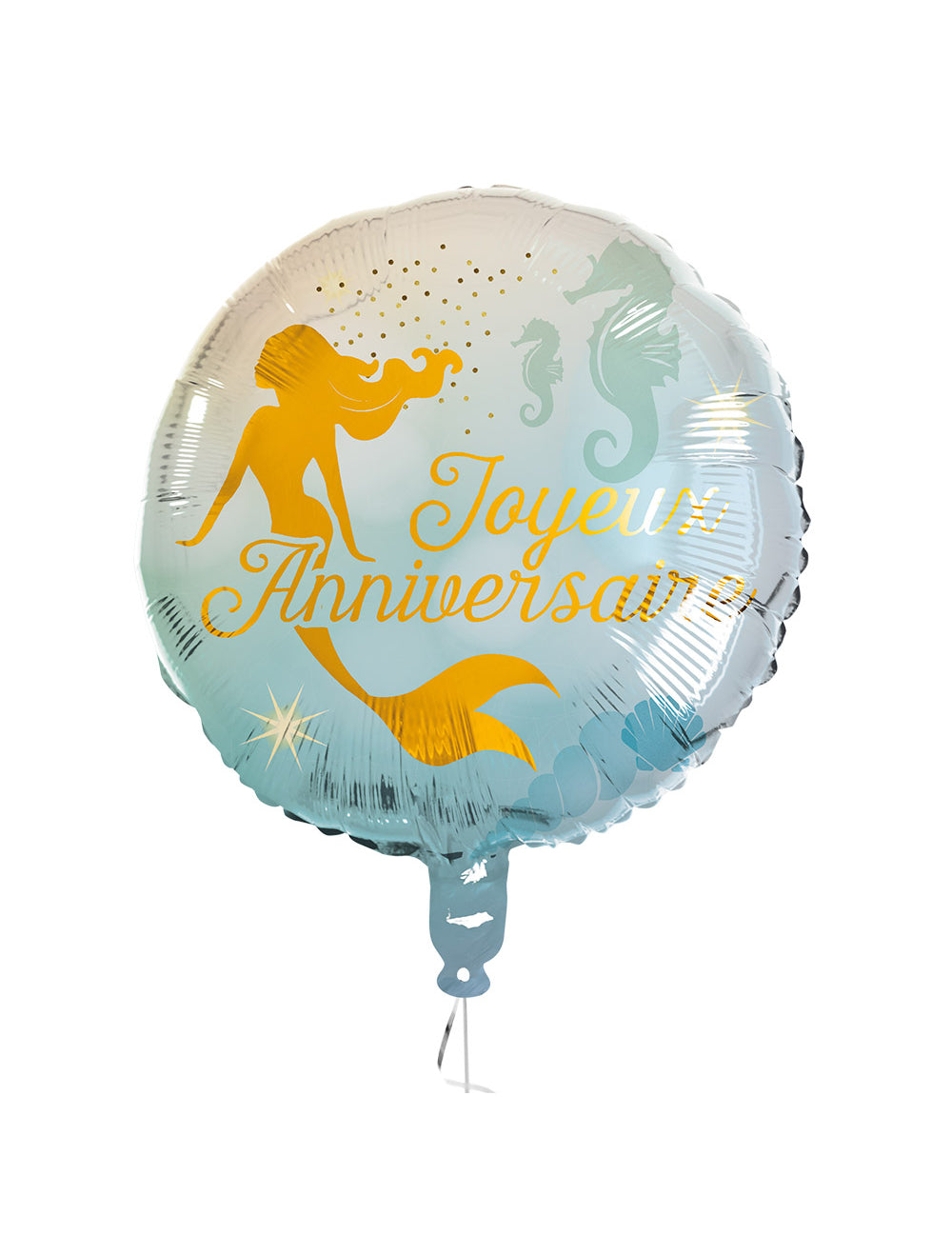 Ballon aluminium Joyeux Anniversaire sirène 45 cm