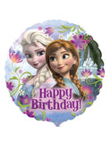 Ballon aluminium Happy Birthday La Reine des Neiges