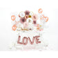 Ballon aluminium lettres LOVE rose gold 140 x 35 cm