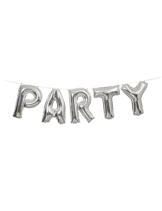 Ballons aluminium lettres Party argent