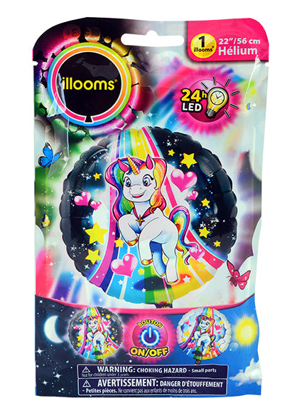 Ballon aluminium licorne LED Illooms® 50 cm