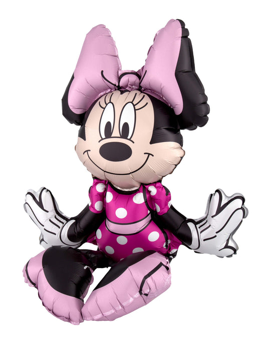 Ballon aluminium Minnie Mouse assise 45 x 48 cm