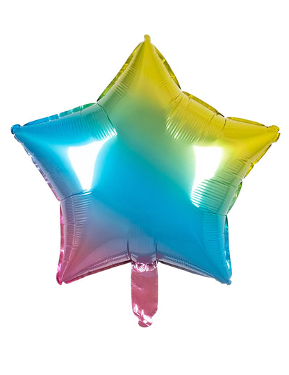 Ballon aluminium étoile multicolore 45 cm