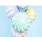 Ballon aluminium sucette menthe et blanc 45 cm