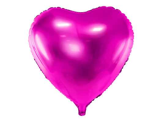 Ballon coeur rose brillant