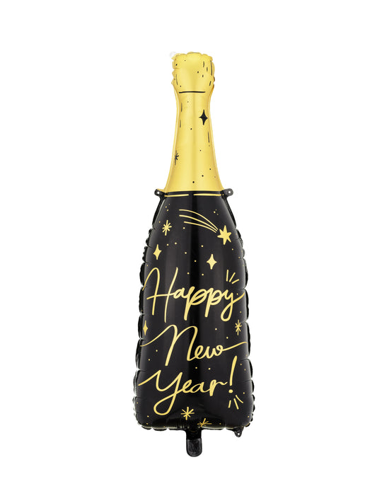 Ballon en aluminium géant bouteille Happy New Year 98 cm