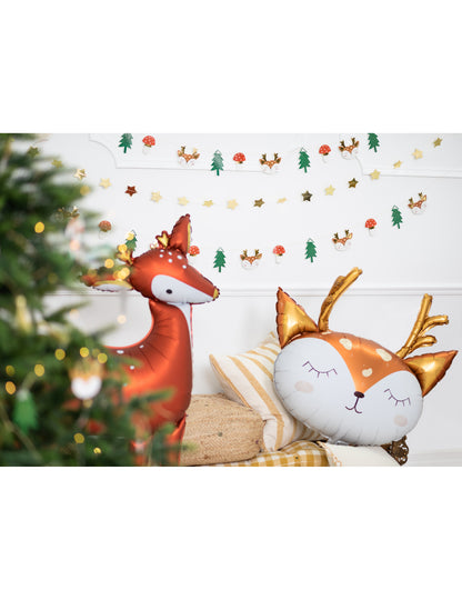 Ballon géant en aluminium tête de cerf 73 x 64