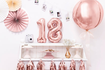 Ballon sphère en aluminium rose gold métallisé 40 cm