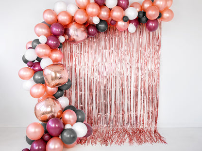 Ballon sphère en aluminium rose gold métallisé 40 cm
