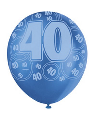 Ballons bleus Age 40 ans