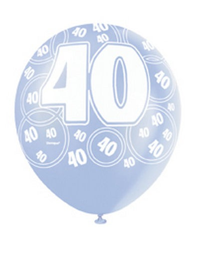 Ballons bleus Age 40 ans