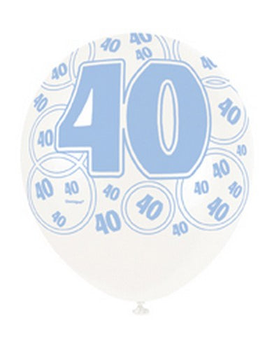 Ballons bleus Age 40 ans