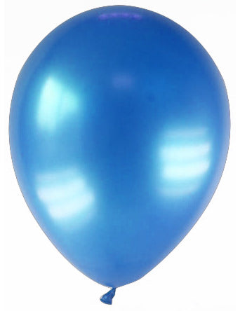 12 Ballons métallisés bleu foncé 28 cm