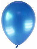 12 Ballons métallisés bleu foncé 28 cm