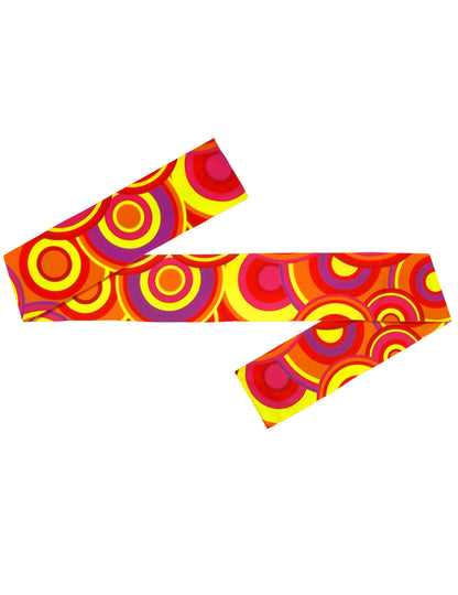 Bandeau années 70 orange bubbles adulte