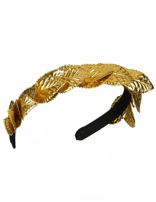 Bandeau couronne de laurier dorée adulte