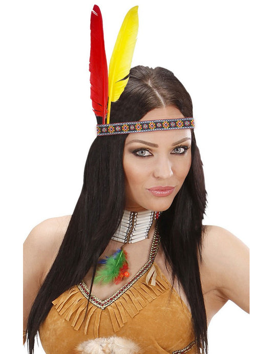 Bandeau indien avec plumes adulte