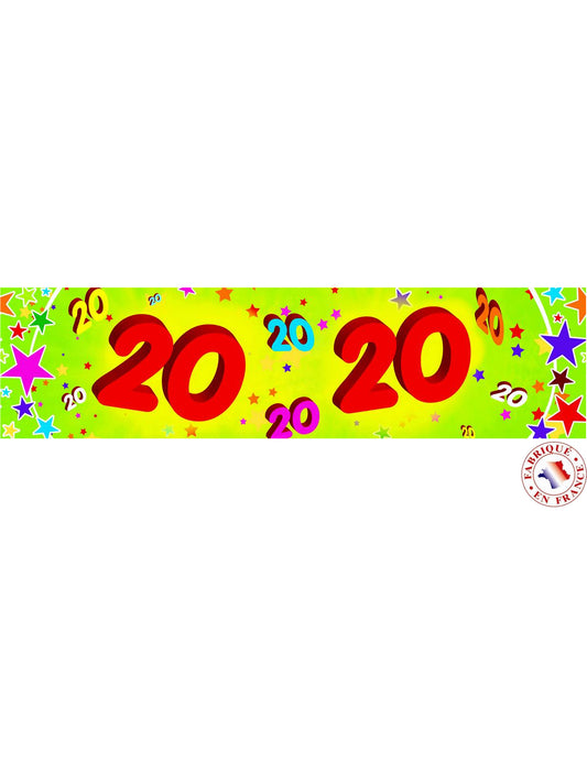 Banderole papier 20 ans 0,16x2,44m