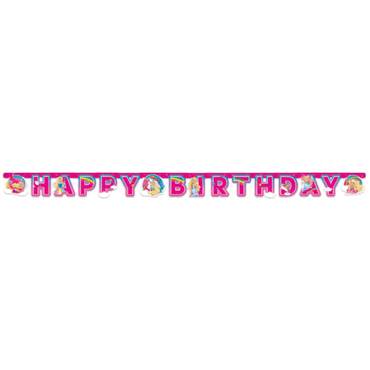 Bannière en papier Happy Birthday Barbie Dreamtopia 15 cm x 2 m