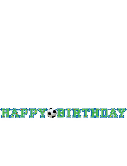 Bannière happy birthday ballon de football