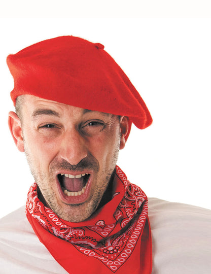 Béret basque rouge adulte