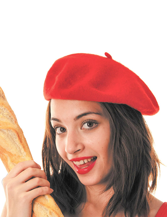 Béret basque rouge adulte