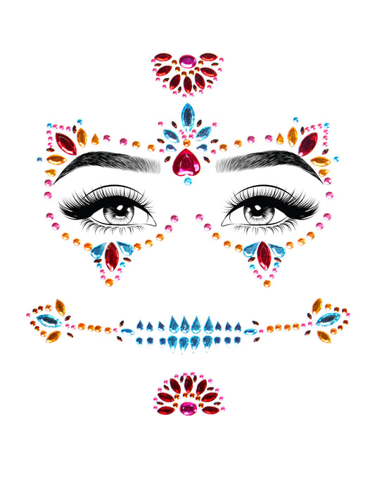 Bijoux pour visage adhésifs dia de los muertos